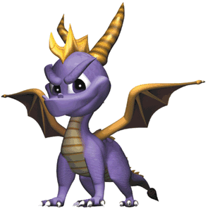 Spyro the purple dragon posing